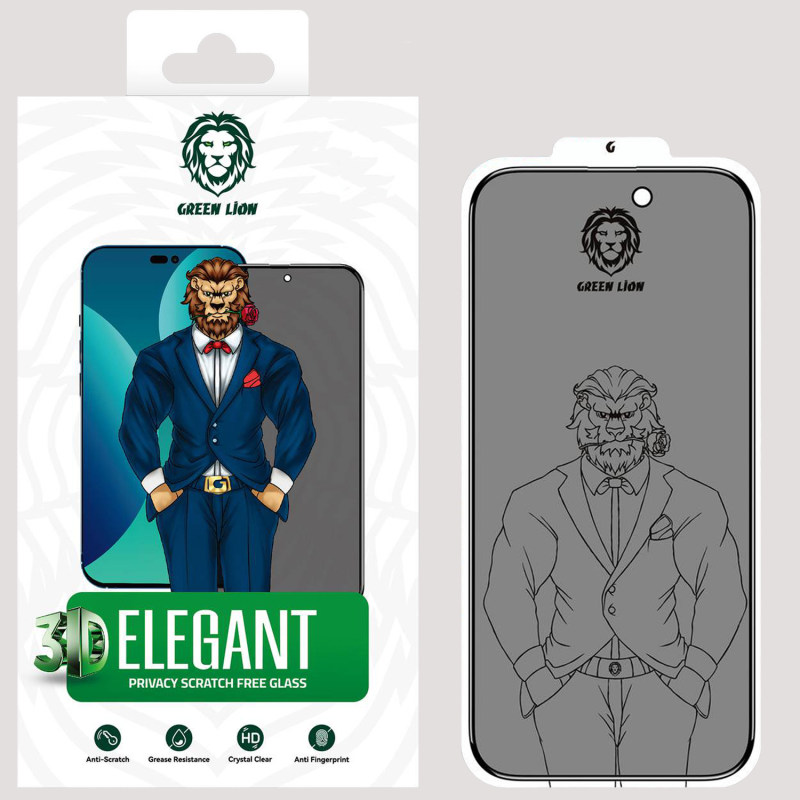 گلس گوشی اپل iPhone 14 Pro Max گرین حریم شخصی مدل 3D Elegant Privacy گلس گوشی اپل iPhone 14 Pro Max گرین حریم شخصی مدل 3D Elegant Privacy