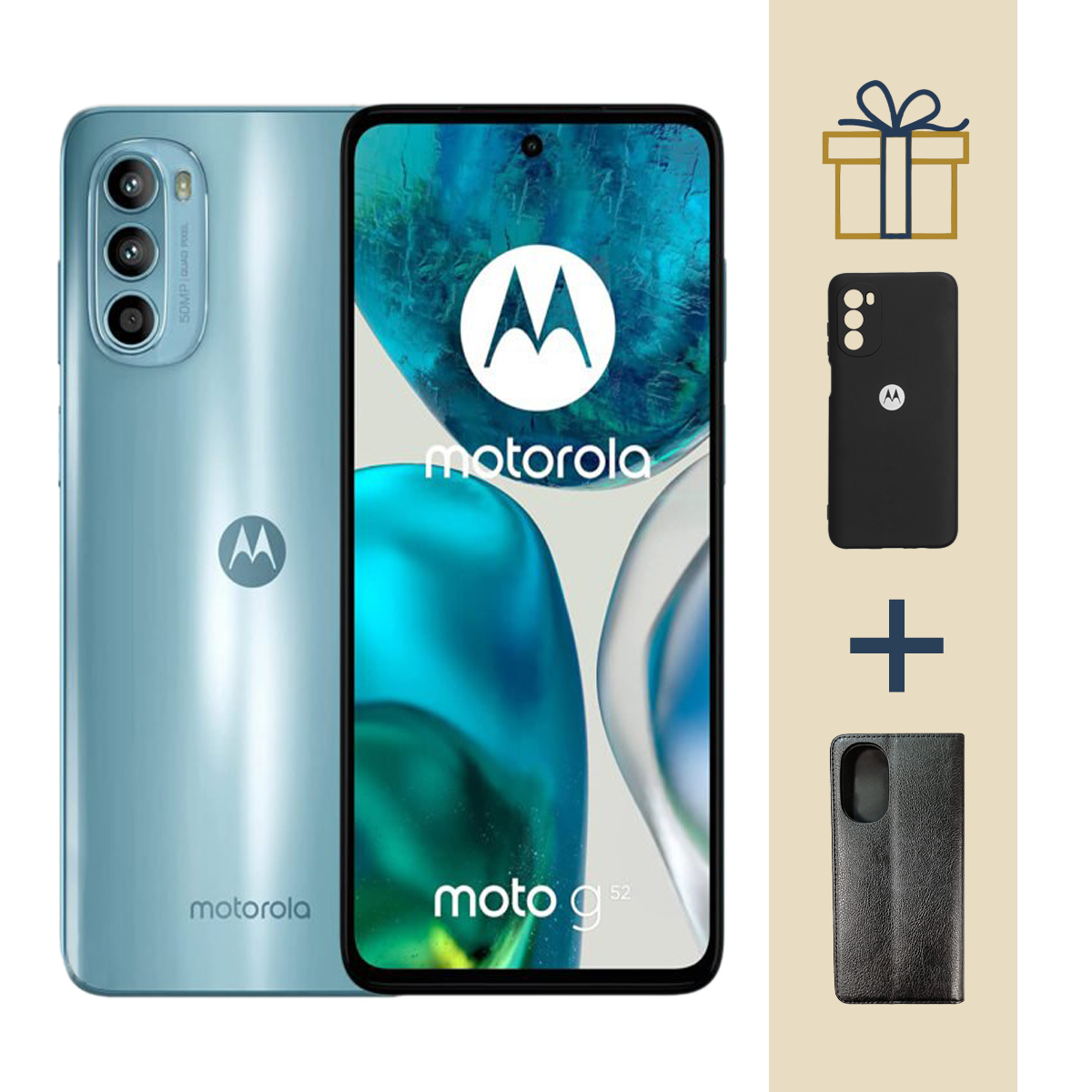 گوشی موبايل موتورولا Moto G52 ظرفیت 128 گیگابایت رم 6 گیگابایت به همراه هدیه کیف کلاسوری و قاب سیلیکونی