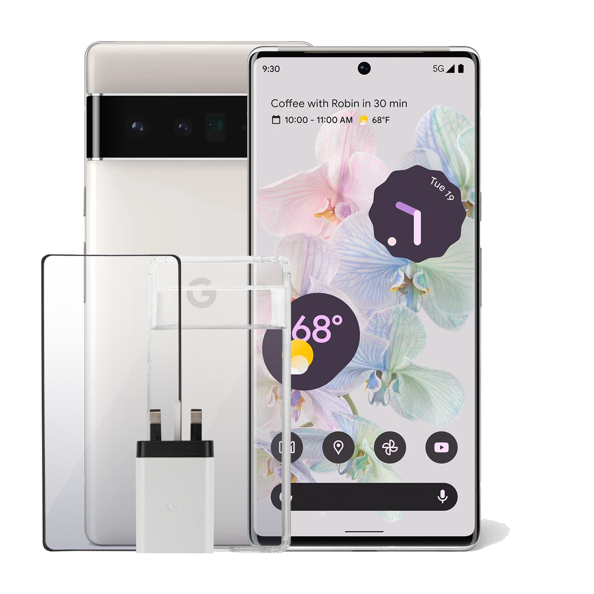 گوشی موبایل گوگل مدل Pixel 6 Pro 5G ظرفیت 128 گیگابایت رم 12 گیگابایت - چین به همراه شارژر، قاب و گلس