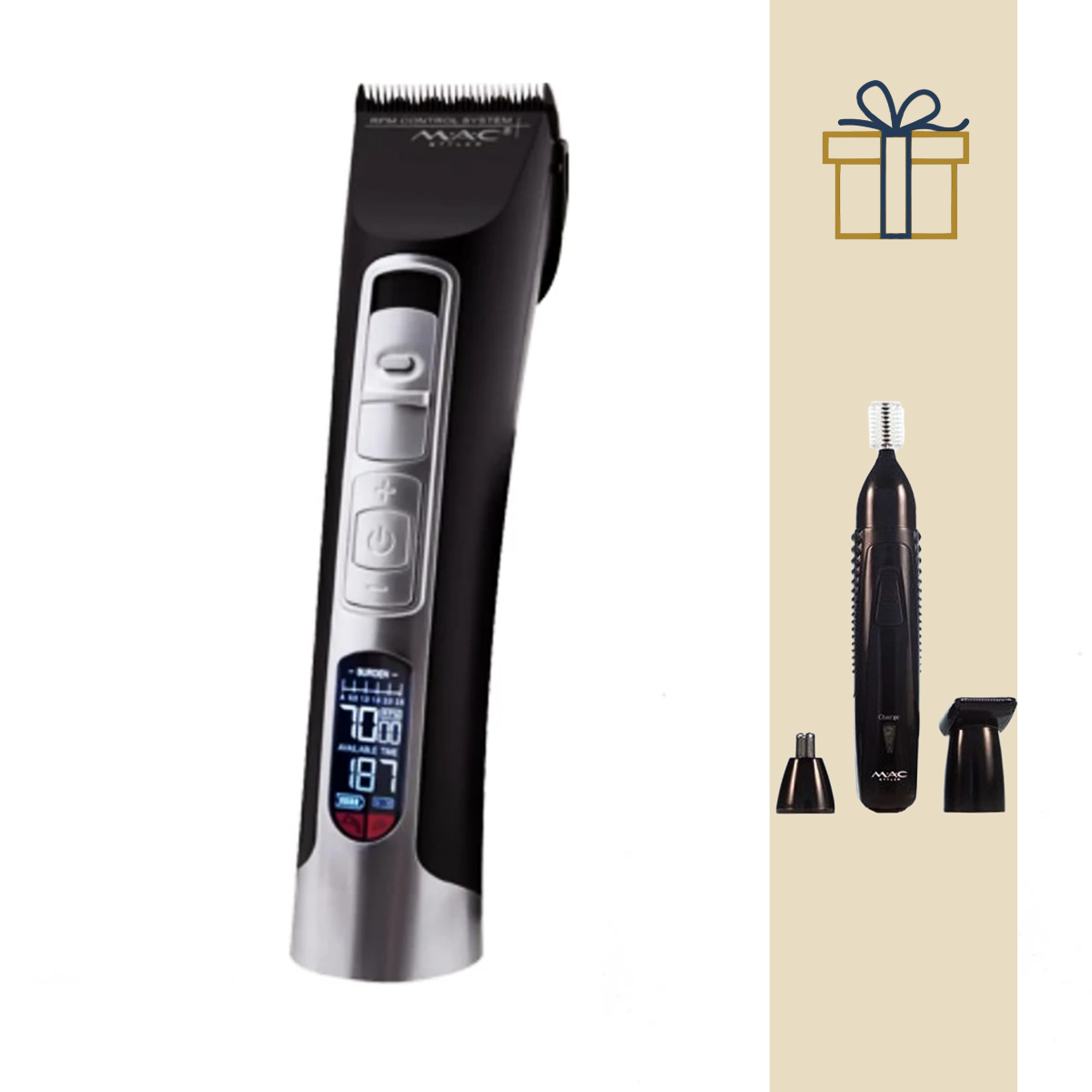 ماشین اصلاح سر و صورت استایلر مدل MC-5815 به همراه موزن گوش و بینی مدل MC-8809 ماشین اصلاح سر و صورت استایلر مدل MC-5815 به همراه موزن گوش و بینی مدل MC-8809