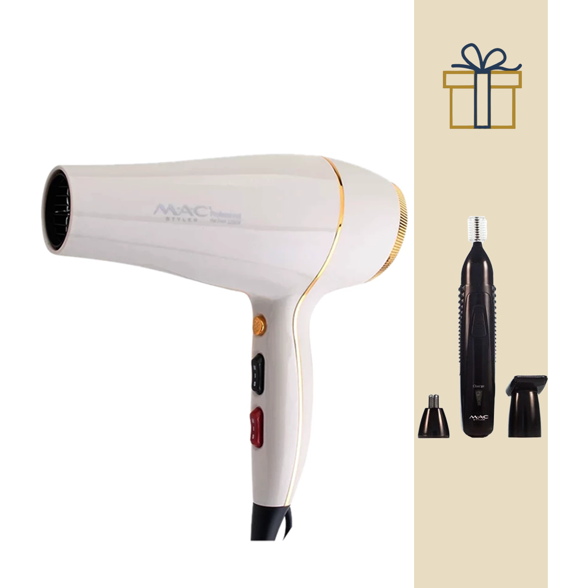 سشوار مک استایلر مدل MC-6690 به همراه موزن گوش و بینی مدل MC-8809 سشوار مک استایلر مدل MC-6690 به همراه موزن گوش و بینی مدل MC-8809