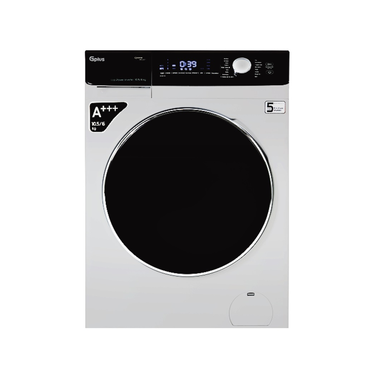 ماشین لباسشویی جی پلاس 10.5 کیلویی مدل GWM-P105W ماشین لباسشویی جی پلاس 10.5 کیلویی مدل GWM-P105W