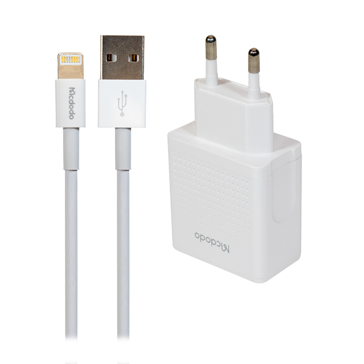 شارژر دیواری مک دودو مدل CH-3970 توان 12 وات به همراه کابل لایتنینگ شارژر دیواری مک دودو مدل CH-3970 توان 12 وات به همراه کابل لایتنینگ