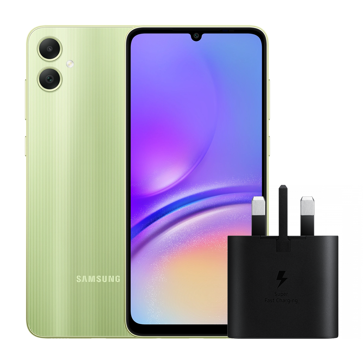 گوشی موبايل سامسونگ مدل Galaxy A05 4G ظرفیت 128 گیگابایت رم 4 گیگابایت به همراه شارژر سامسونگ مدل EP-TA800XWEGGB