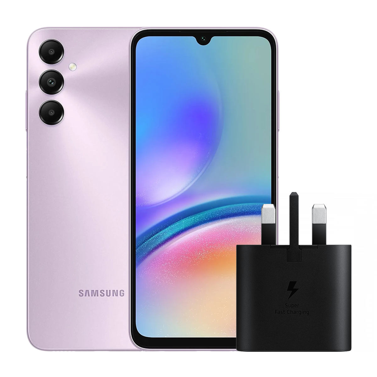 گوشی موبايل سامسونگ مدل Galaxy A05s 4G ظرفیت 128 گیگابایت رم 4 گیگابایت به همراه شارژر سامسونگ مدل EP-TA800XWEGGB