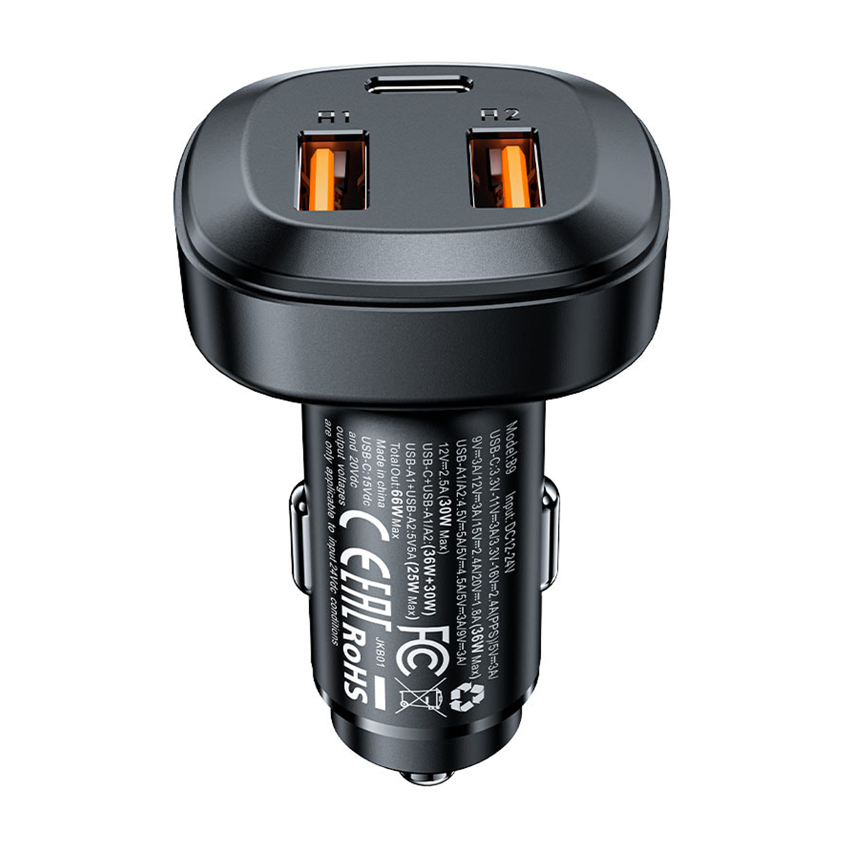 شارژر فندکی ایس فست مدل B9 66W شارژر فندکی ایس فست مدل B9 66W