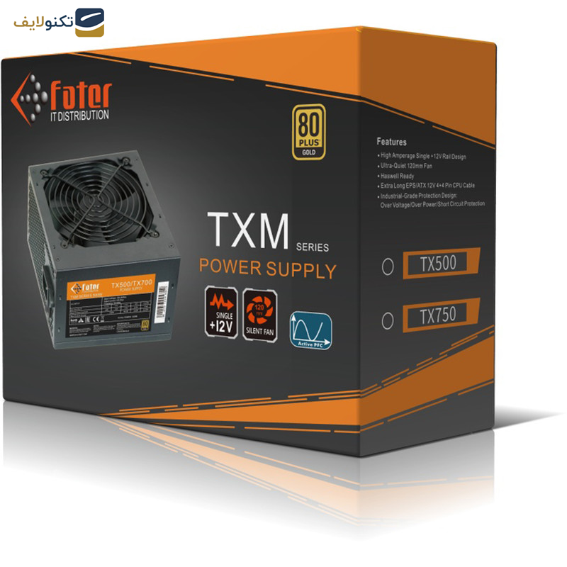 منبع تغذیه کامپیوتر فاطر مدل TX750 منبع تغذیه کامپیوتر فاطر مدل TX750
