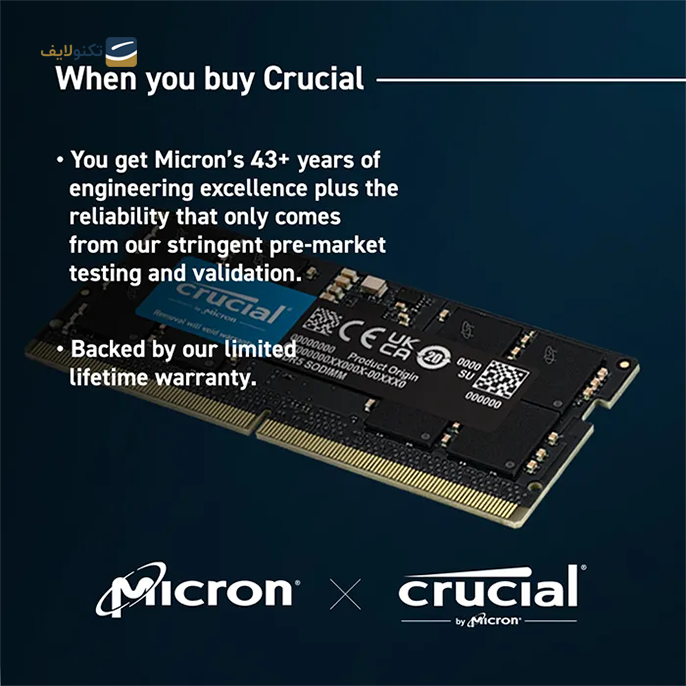 gallery-رم لپ تاپ DDR5 تک کاناله 4800 مگاهرتز CL40 کروشیال مدل CT8G48C40S5 ظرفیت 8 گیگابایت-gallery-2-TLP-10779_6e3aa9c3-2c13-41f8-98f2-3c1bc984363b.png gallery-رم لپ تاپ DDR5 تک کاناله 4800 مگاهرتز CL40 کروشیال مدل CT8G48C40S5 ظرفیت 8 گیگابایت-gallery-2-TLP-10779_6e3aa9c3-2c13-41f8-98f2-3c1bc984363b.png