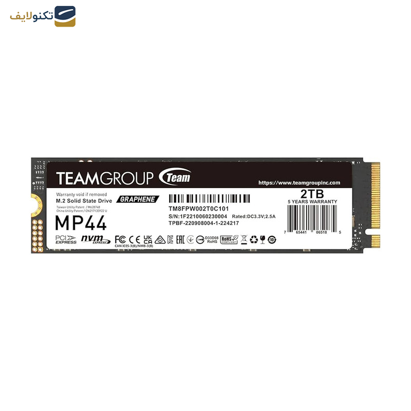 اس اس دی اینترنال تیم گروپ مدل MP 44 ظرفیت دو ترابایت اس اس دی اینترنال تیم گروپ مدل MP 44 ظرفیت دو ترابایت