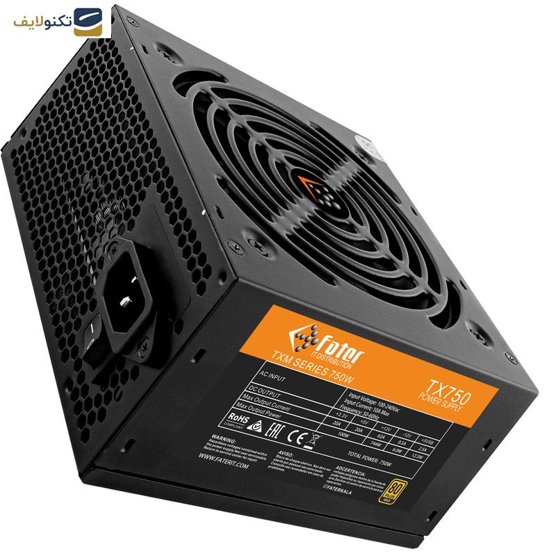 منبع تغذیه کامپیوتر فاطر مدل TX750 منبع تغذیه کامپیوتر فاطر مدل TX750
