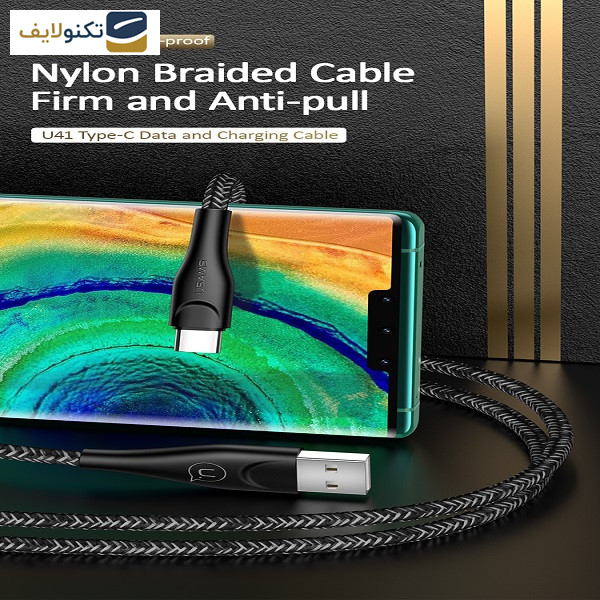 کابل تبدیل USB به USB-C یوسمز مدل US-SJ398 U41 طول 3متر کابل تبدیل USB به USB-C یوسمز مدل US-SJ398 U41 طول 3متر