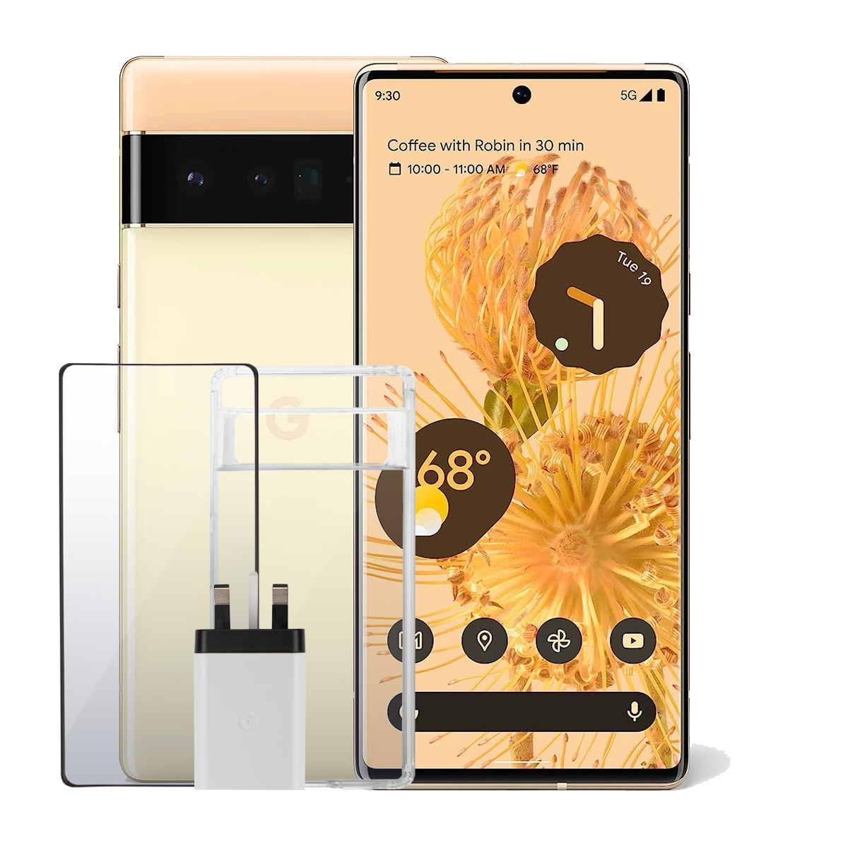 گوشی موبایل گوگل مدل Pixel 6 Pro 5G ظرفیت 128 گیگابایت رم 12 گیگابایت - چین به همراه شارژر، قاب و گلس-small-image